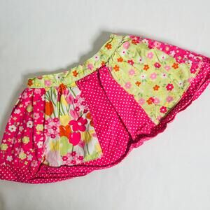 Gymboree Spring Floral Patchwork Color Block Skirt Sz 2T